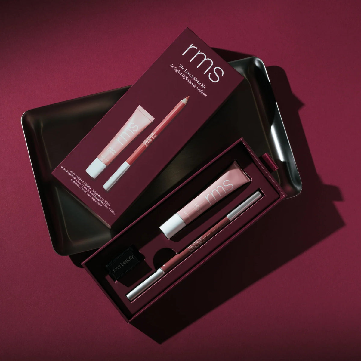 RMS Beauty The Line & Shine Kit – Lipliner Morning Dew und Liplights Bare
