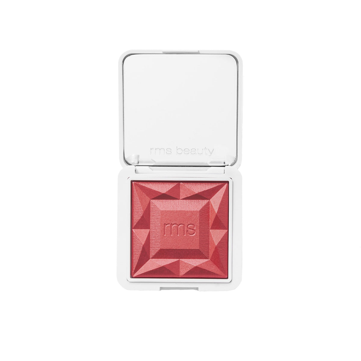 RMS Beauty ReDimension Hydra Powder Blush - Kir Royale, 7g – geöffnete Kompaktdose mit Spiegel