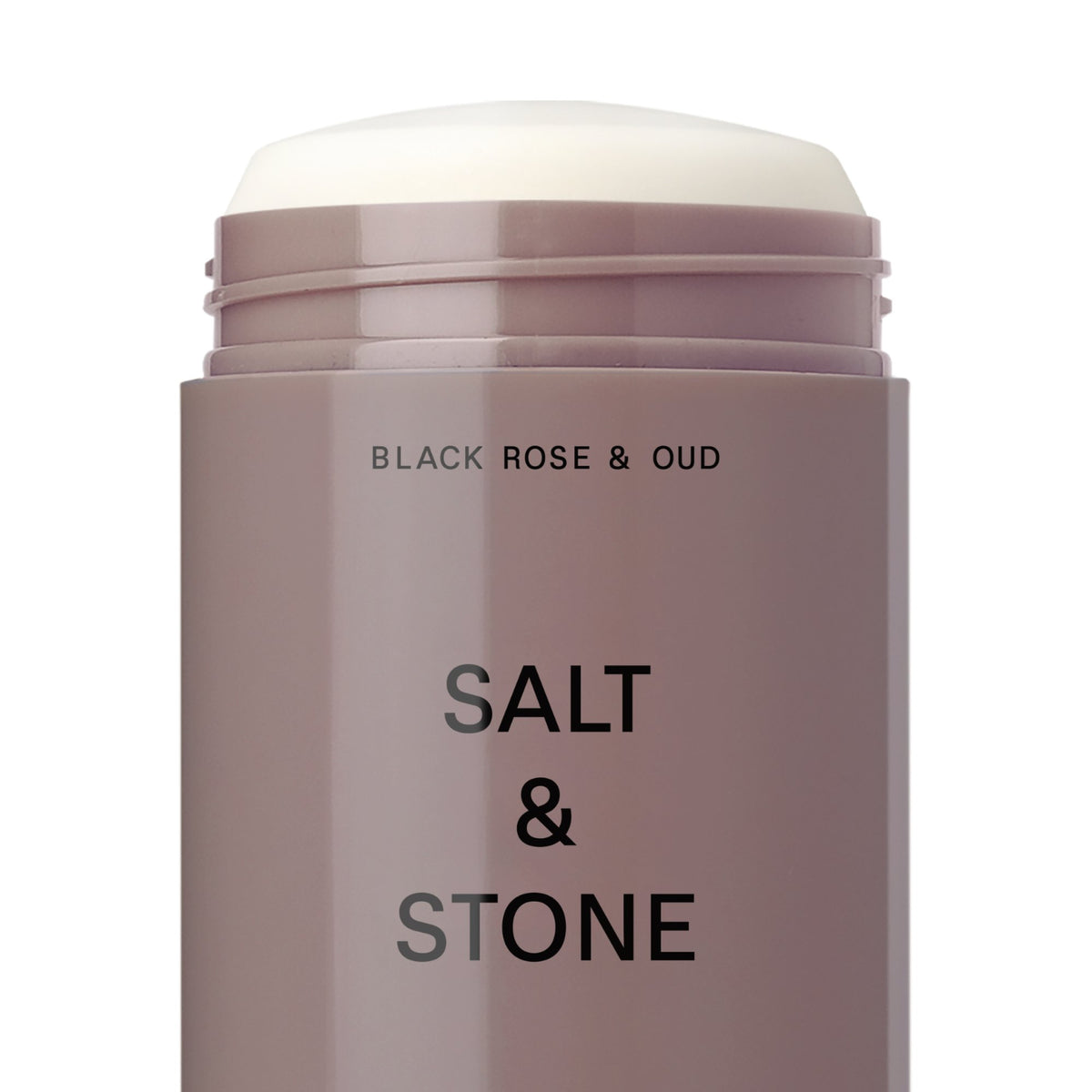 Salt & Stone Black Rose & Oud Deodorant - Extra Strength, 75g – geöffneter Deostick in Nahaufnahme