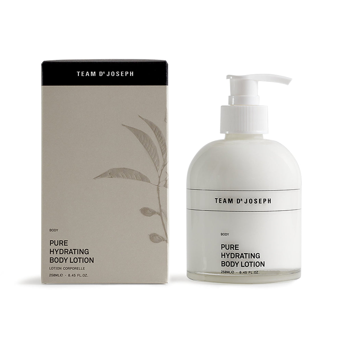 TEAM DR JOSEPH Pure Hydrating Body Lotion 250 ml – Glasflakon mit Verpackung