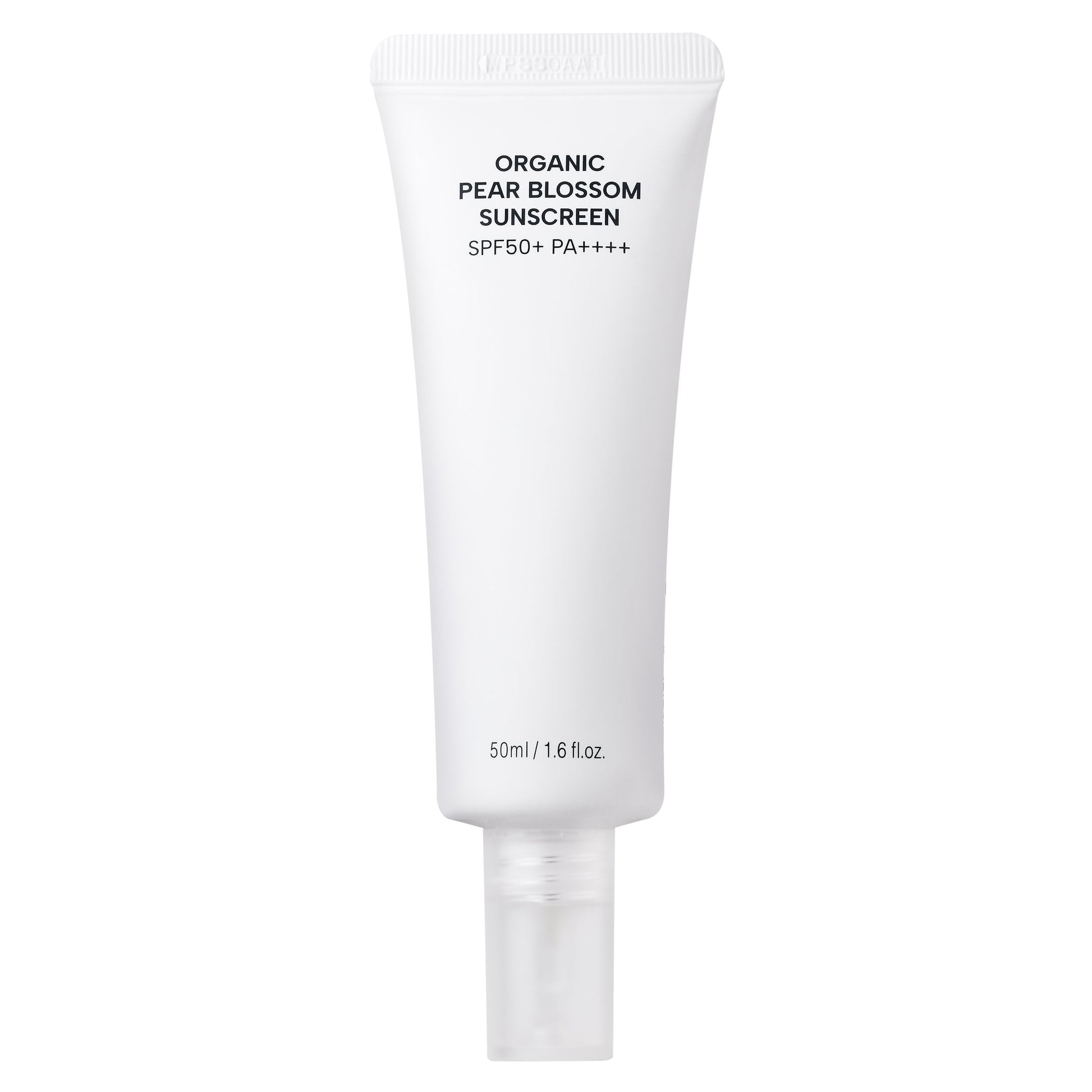 WHAMISA Organic Pear Blossom Sunscreen, 50 ml Tube mit LSF 50+ PA++++, Vorderseite